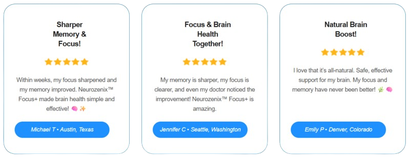 Neurozenix Focus+ Customer Reviews